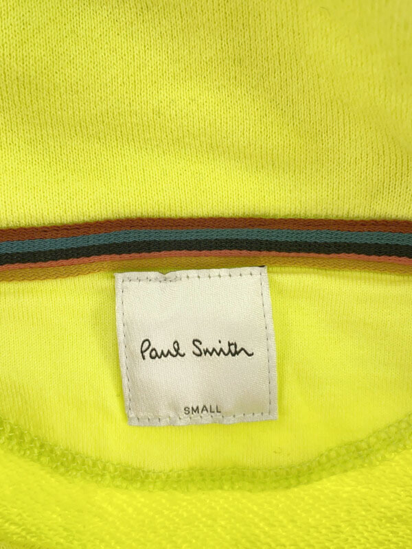 Paul Smith ポールスミス BIG FACE スウェットプルオーバーパーカー イエロー S 293516 IT9EAJ89B3PS_画像3