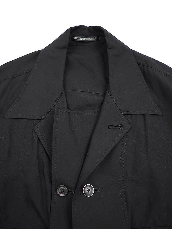 Yohji Yamamoto POUR HOMME ヨウジヤマモト プールオム 23SS M-DOUBLE LEFT FRONT SHIRT BLOUSON シャツブルゾン ブラック 1 IT8EWF384T5M_画像3