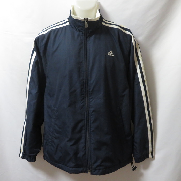  old clothes men's S adidas/ Adidas reverse side mesh windbreaker jersey Zip protection against cold navy 331017