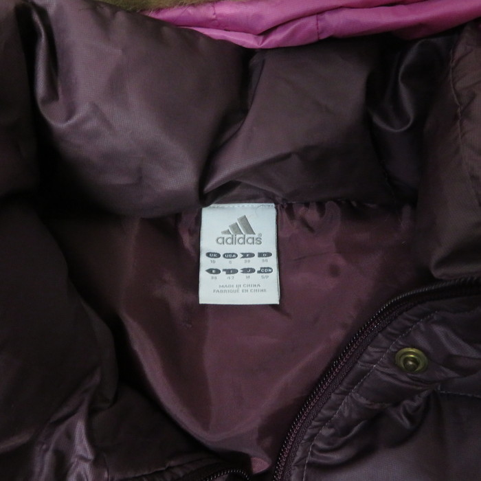  б/у одежда женский M adidas/ Adidas пуховик спорт casual с мехом лиловый 279562