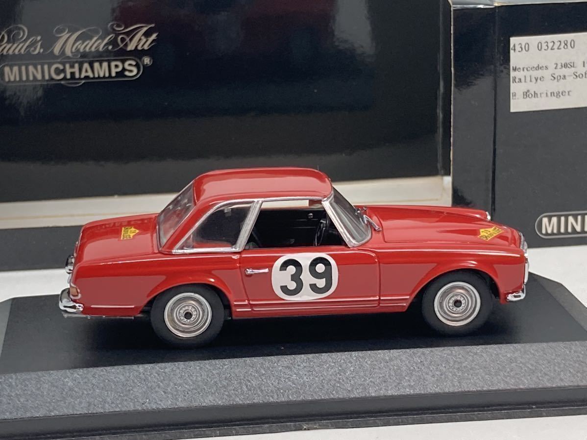 1/43 Mercedes 230SL 1963 Rally Spa-Sofia-Liege MINICHAMPS 430032280 メルセデス　スパ　#39_画像4