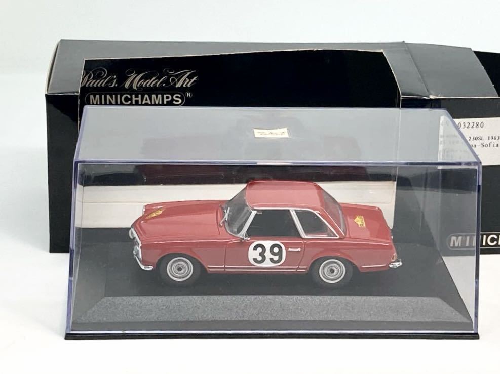 1/43 Mercedes 230SL 1963 Rally Spa-Sofia-Liege MINICHAMPS 430032280 メルセデス　スパ　#39_画像8