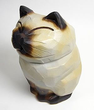 傘立て 陶器 信楽焼 おしゃれ ネコ ねこ 猫 傘入れ モダン シンプル 玄関 和風 新築祝 ギフト 開店祝 シャム猫傘立て kt-0080_画像4