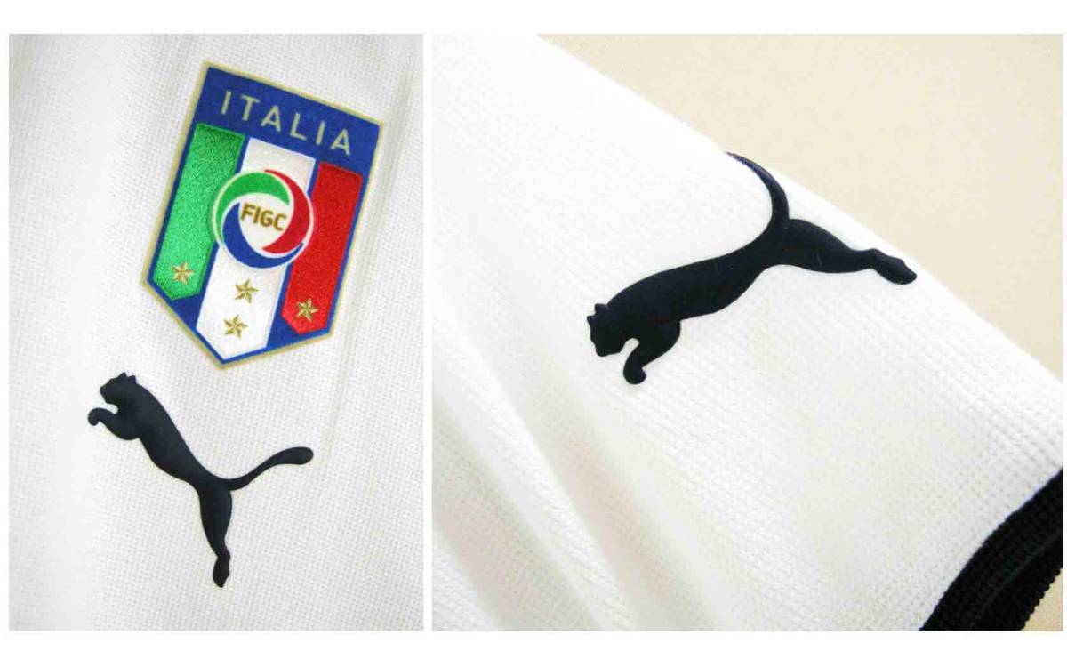 【2枚セット】■PUMA プーマ×イタリア ネイビー 白 ポロシャツ L_画像6