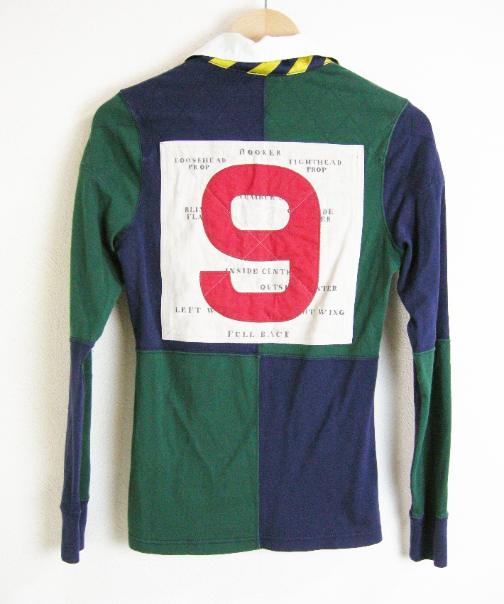 #RUGBY/RalphLauren[ rugby / Ralph Lauren ] navy green Rugger shirt S