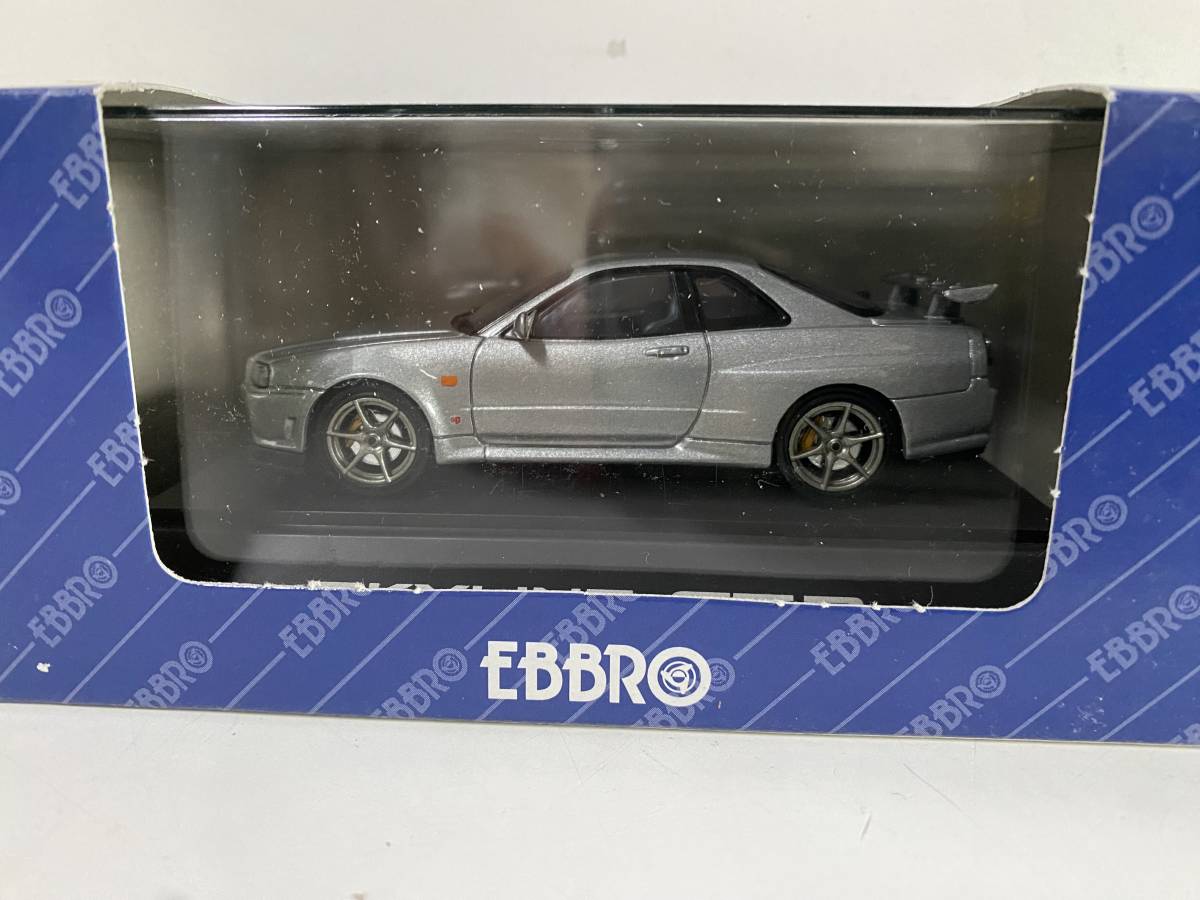 ⑬t468◆EBBRO エブロ◆1/43 ミニカー 模型 SKYLINE GT-R(R34)V-spec/LOCTITE ZEXEL GT-R/NISSAN SKYLINE GT-R R33 3点 保管品_画像2