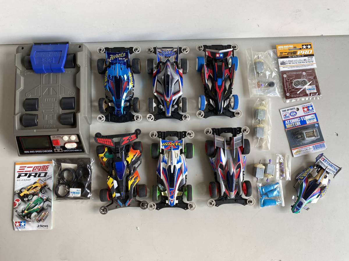 Et540◆ミニ四駆◆TAMIYA タミヤ スピードチェッカー ITEM15183 プラモデル 完成品 グレードアップパーツ まとめて パーツ バッテリー _画像1