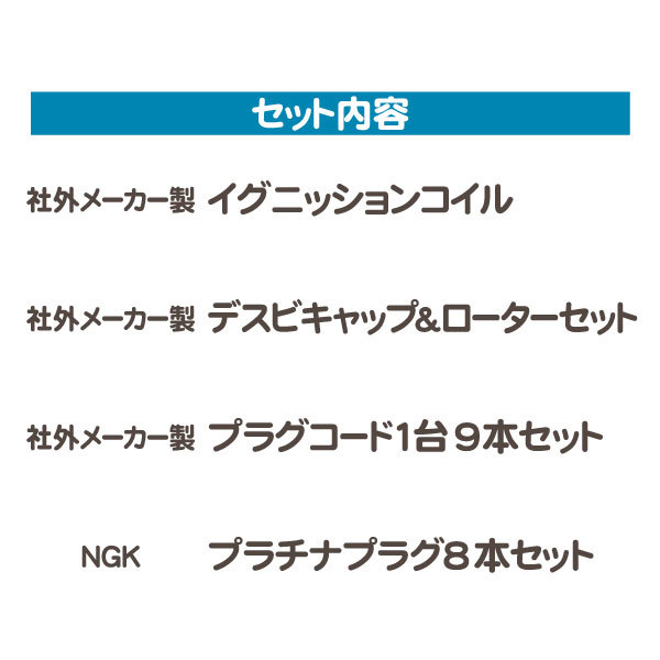 点火パーフェクトセット・ラムバン ラム ピックアップ デュランゴ ダコタ プラグ コード コイル ローター デスビ キャップ★ZAQの画像2
