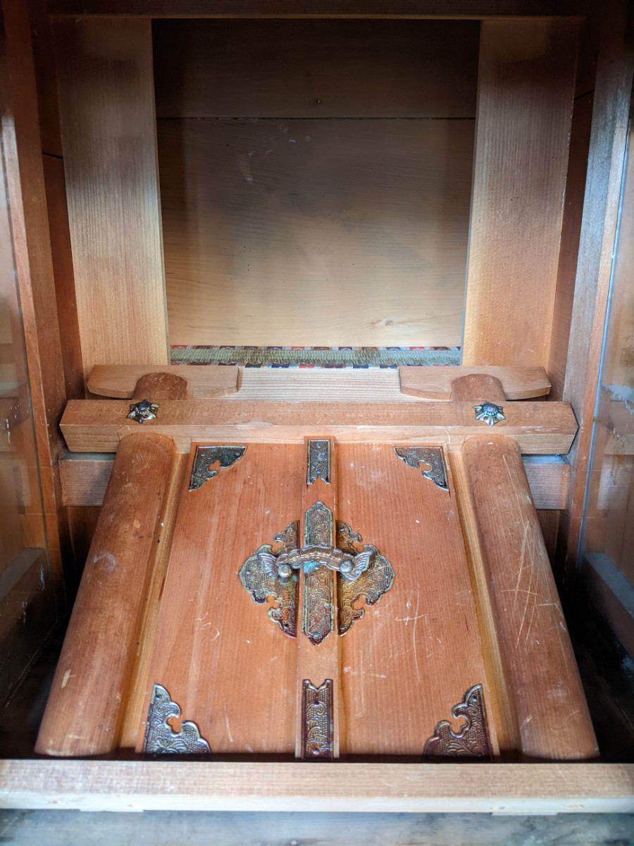 神棚 祠 銅板葺き 神明造 伊勢神宮 高101cm 幅76.5cm 奥行81cm 木造 神社 神具_画像9