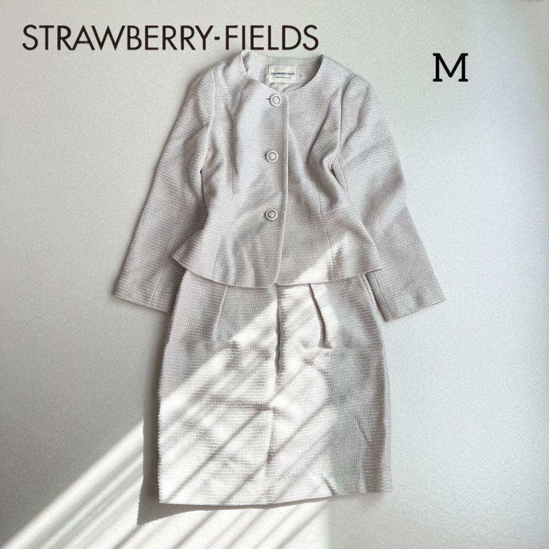 STRAWBERRY-FIELDS ストロベリーフィールズ ノーカラー ツイード