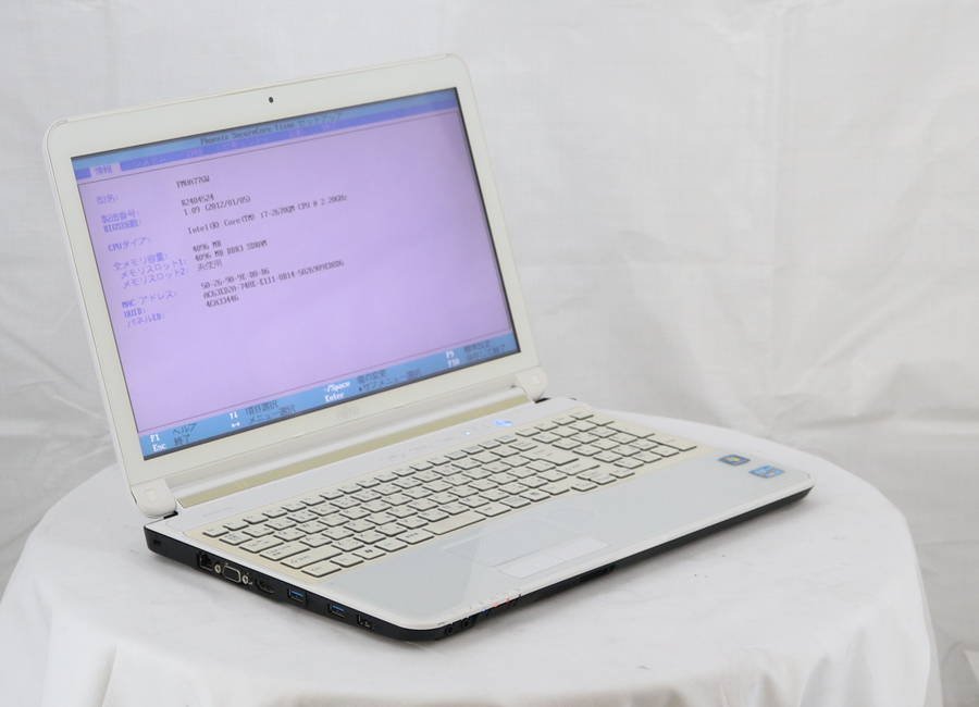 FUJITSU FMVA77GW LIFEBOOK AH77/G　Core i7 2670QM 2.20GHz 4GB ■現状品_画像2