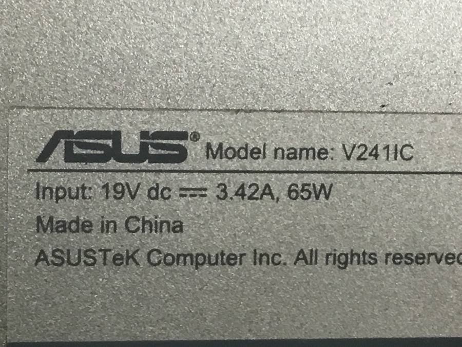 ASUS V241ICUK-I37100U 一体型PC Win10　Core i3 7100U 2.40GHz 4GB 500GB■現状品_画像5