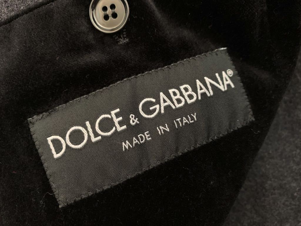 DOLCE&GABBANA イタリア製ウールジャケット size44 タキシード スモーキングジャケット ドルチェ＆ガッバーナ メンズ グレー_画像6