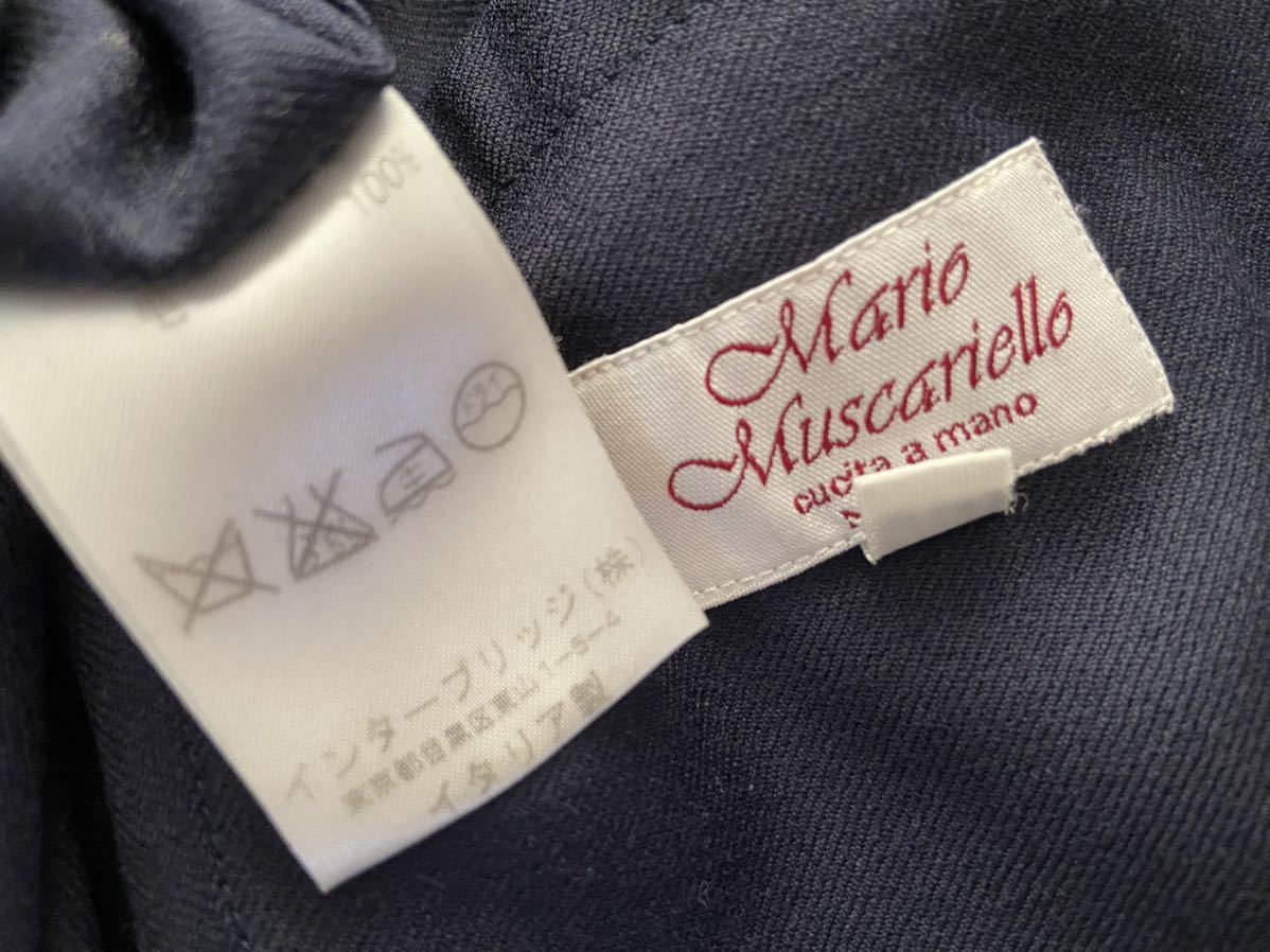 Mario Muscariello size46 イタリア製ネイビーブレザー 金ボタン ダークネイビー 濃紺 ネイビージャケット マリオムスカリエッロ_画像9
