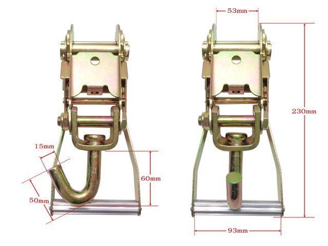 ラッソーストラップ ラチェットタイダウン 1.6t プロ仕様 2SET スイベル タイヤ固縛 ラッシング レッカー用品 積載車 セルフローダー 工具_画像6