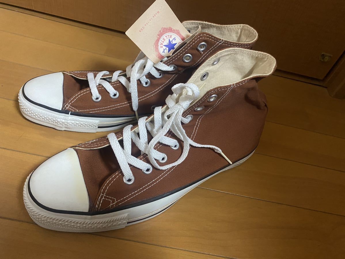 未使用　デッドストック　コンバース USA製 オールスター 茶　9 ALL STAR 27.5_画像1