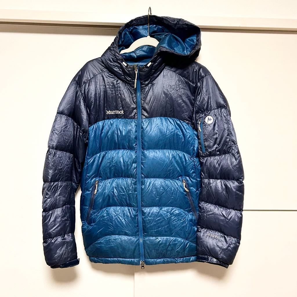 marmot マーモット Banfu Down Parka/ダウンジャケット/MJD-F1014/L/ナイロン/ブルー 830Fill ジャンバー Marmot DESCENTE Jacket _画像1