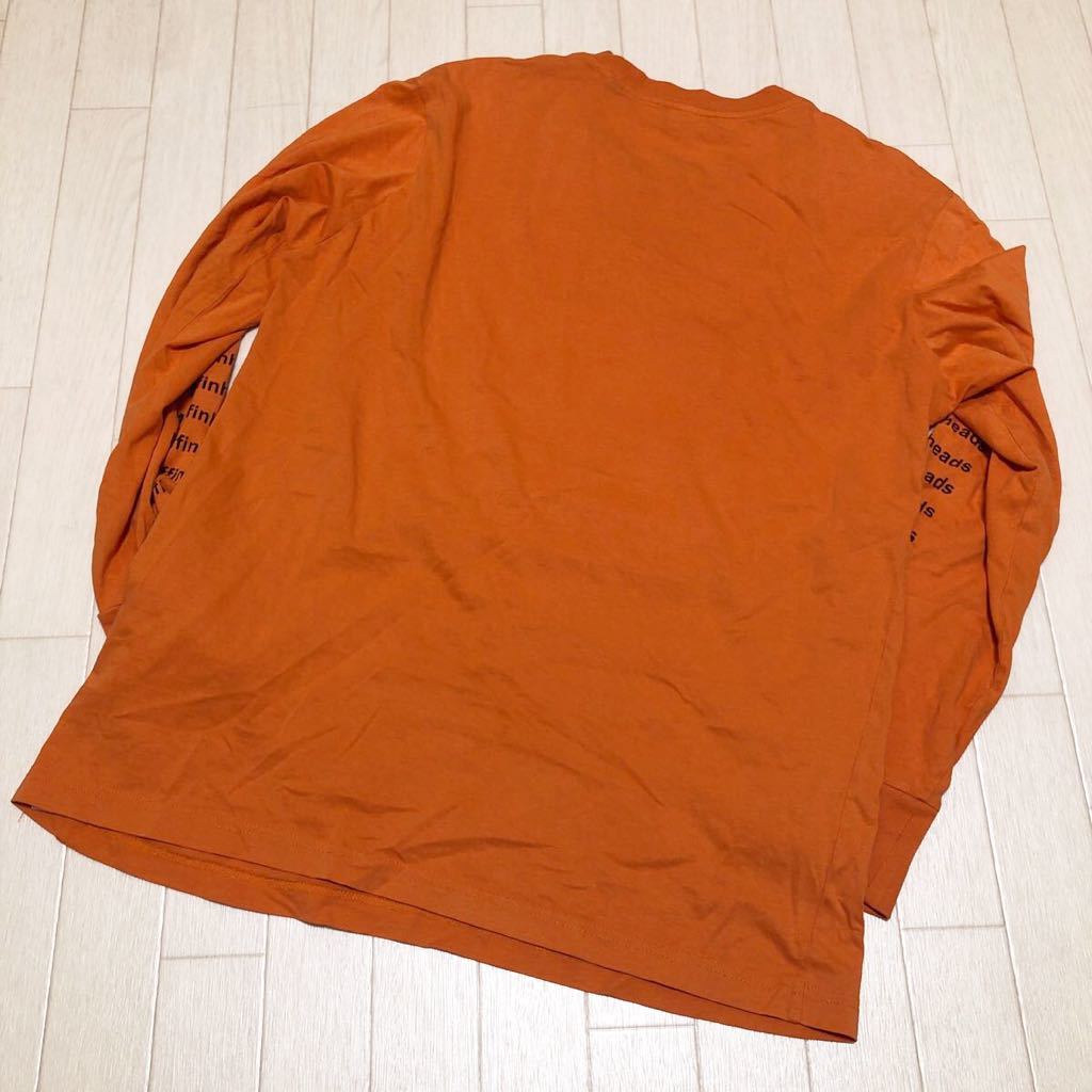 和178★① DIESEL ディーゼル 長袖 プリント Tシャツ ロンT S メンズ オレンジの画像2