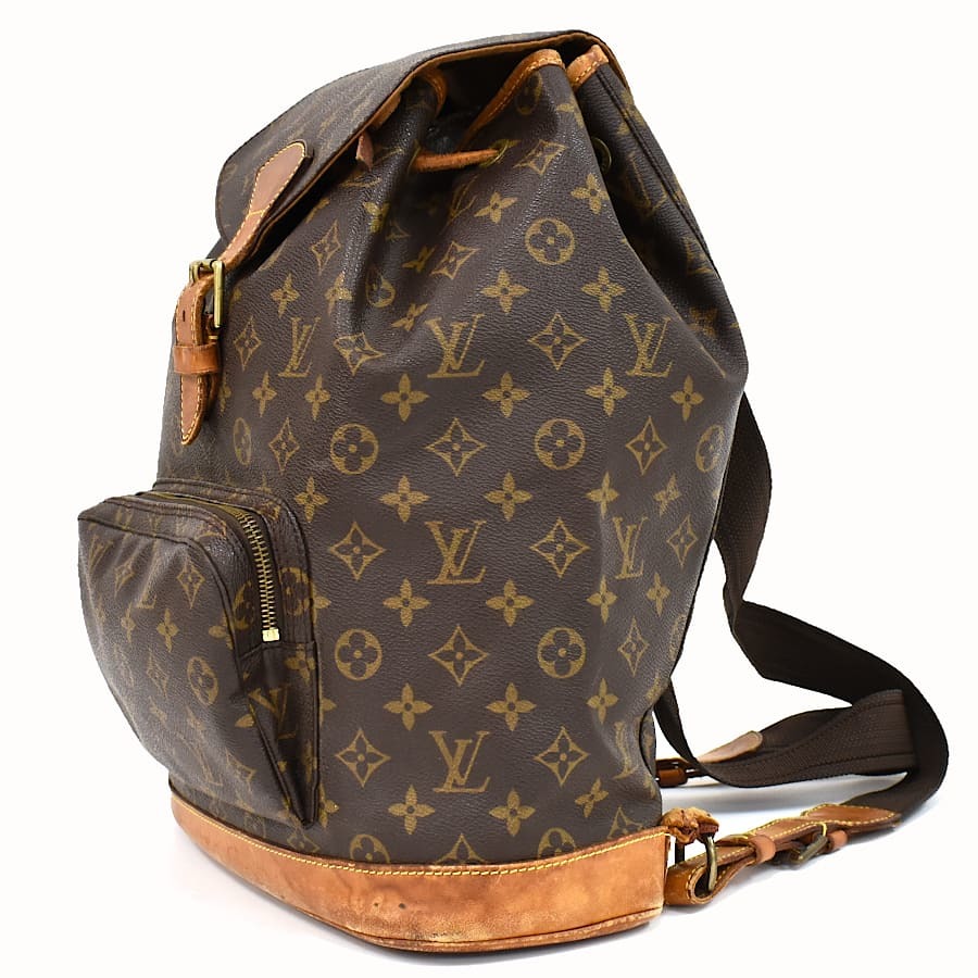 1円 ◆定価16万 良品 LOUIS VUITTON ルイヴィトン バックパック モンスリGM M51135 モノグラム ブラウン◆E.Cmee.oR-01_画像2