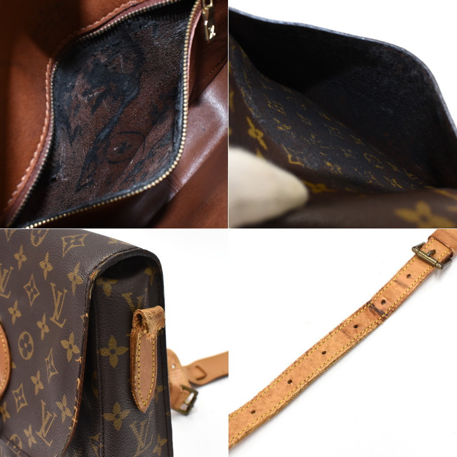 1円 ◆定価14万 LOUIS VUITTON ルイヴィトン ショルダーバッグ サンクルーGM M51242 モノグラム ブラウン◆E.Csrg.hP-12_画像9