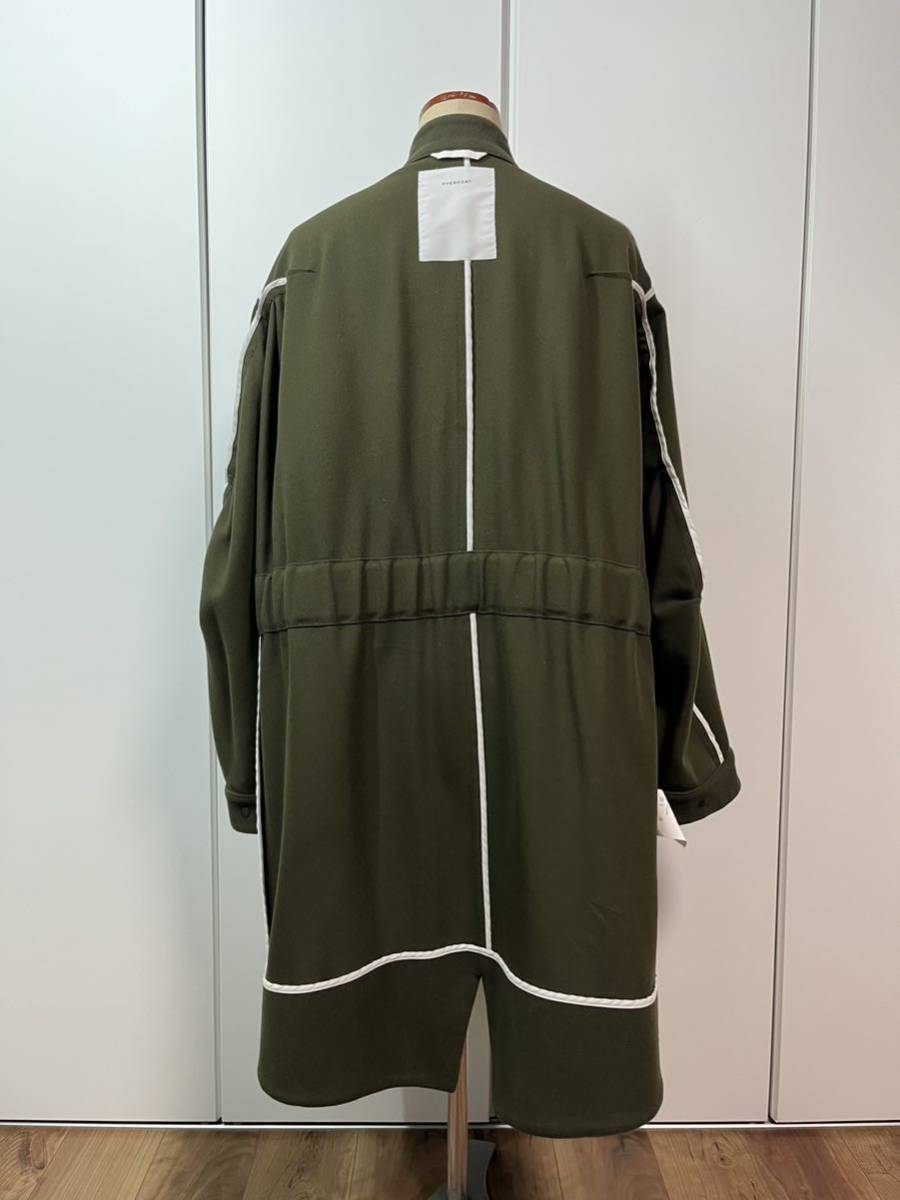 美品 OVERCOAT 大丸製作所 オーバーコートスタンドカラー ウールコート カーキ 1/L DROPPED SHOULDER OVERCOAT STAND COLLAR _画像9