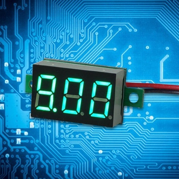 [ new goods ] digital voltmeter blue 2 line type DC3.2v~DC30v Blue blue voltmeter .