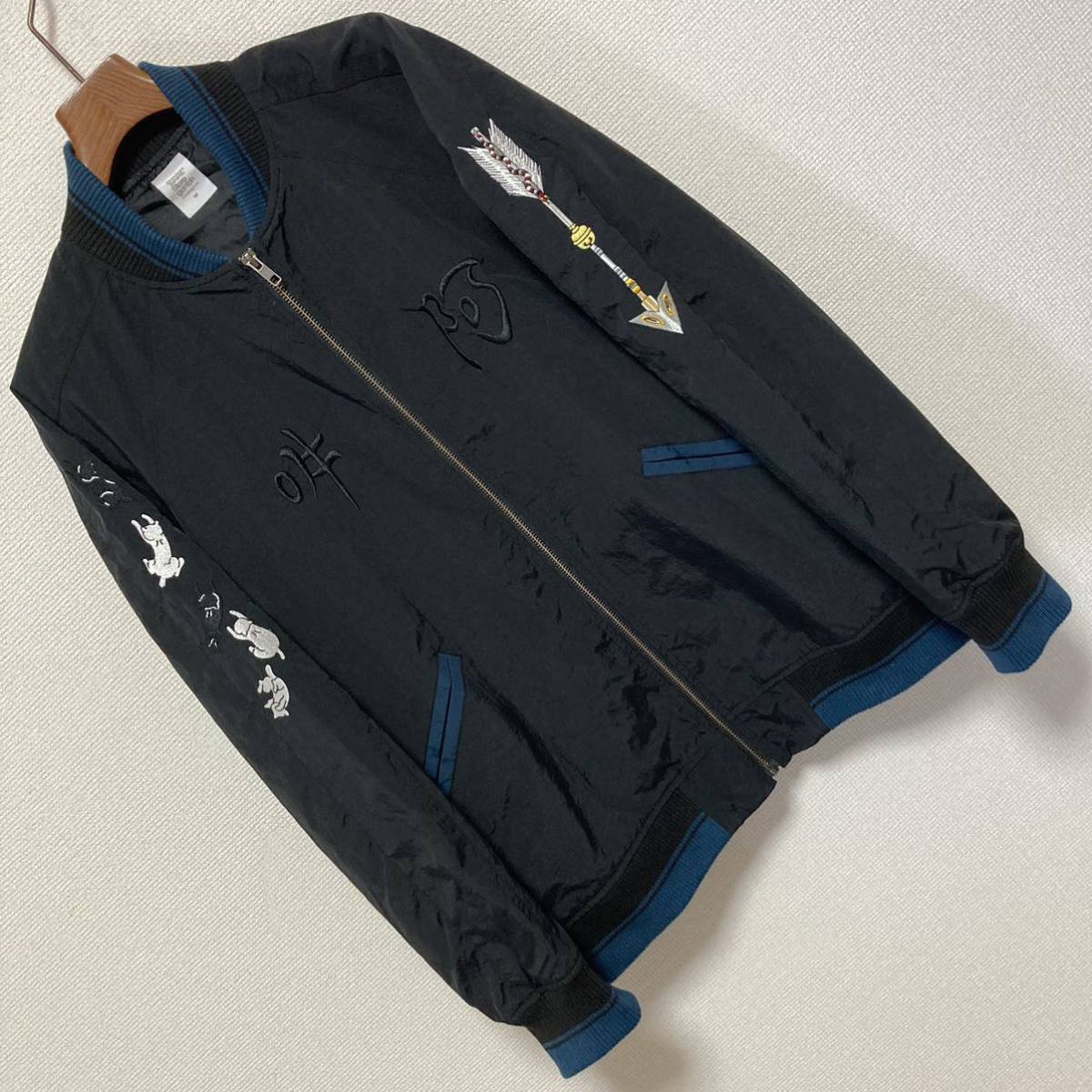 完売品 graniph 石黒亜矢子 阿吽猫 刺繍 スカジャン ブルゾン 完売品 graniph 石黒亜矢子 阿吽猫 刺繍 スカジャン ブルゾン
