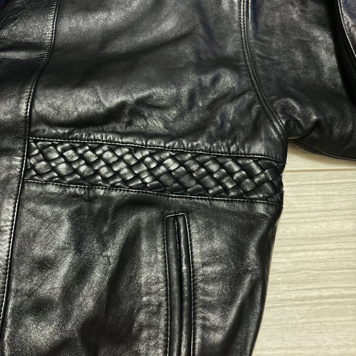 良品 Gullit Men シルバーフォックスファー イントレレザー 良品 Gullit Men シルバーフォックスファー イントレレザー