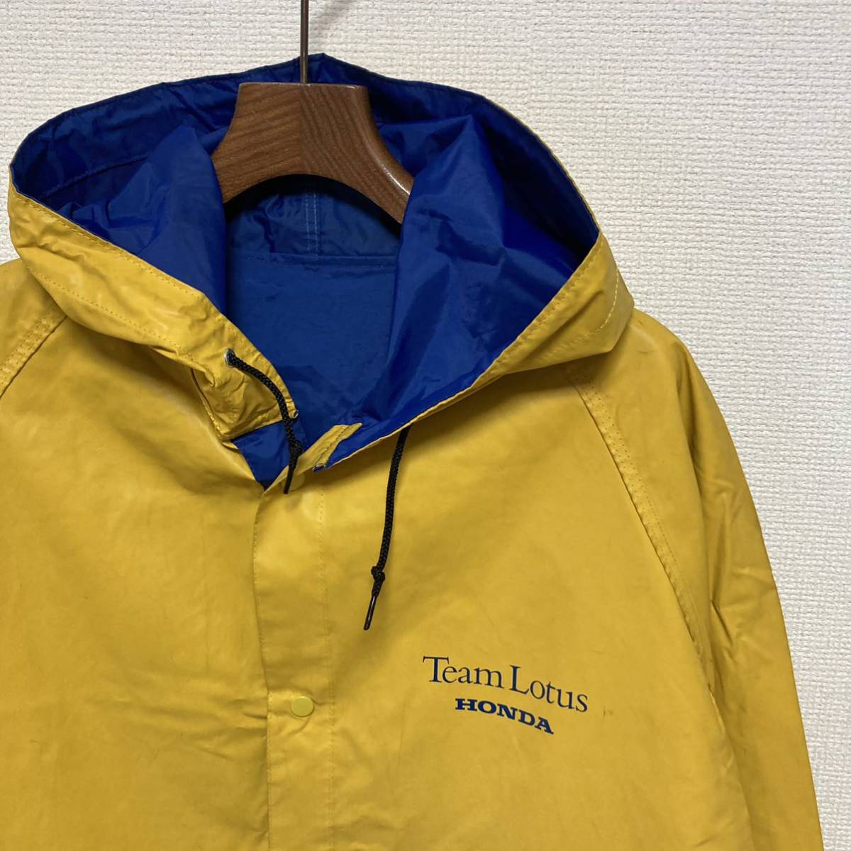 80s Team LOTUS HONDA キャメル リバーシブルラバージャケット 80s Team LOTUS HONDA キャメル リバーシブルラバージャケット