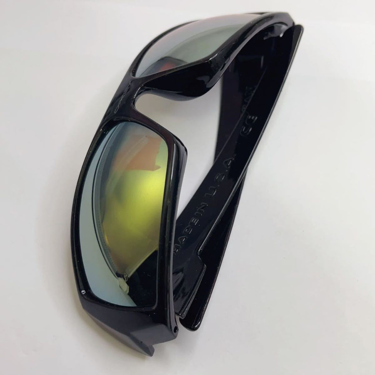OAKLEY オークリー サングラス 眼鏡 グリーンミラー ブラック USA製 LZ8007 ケース付_画像3