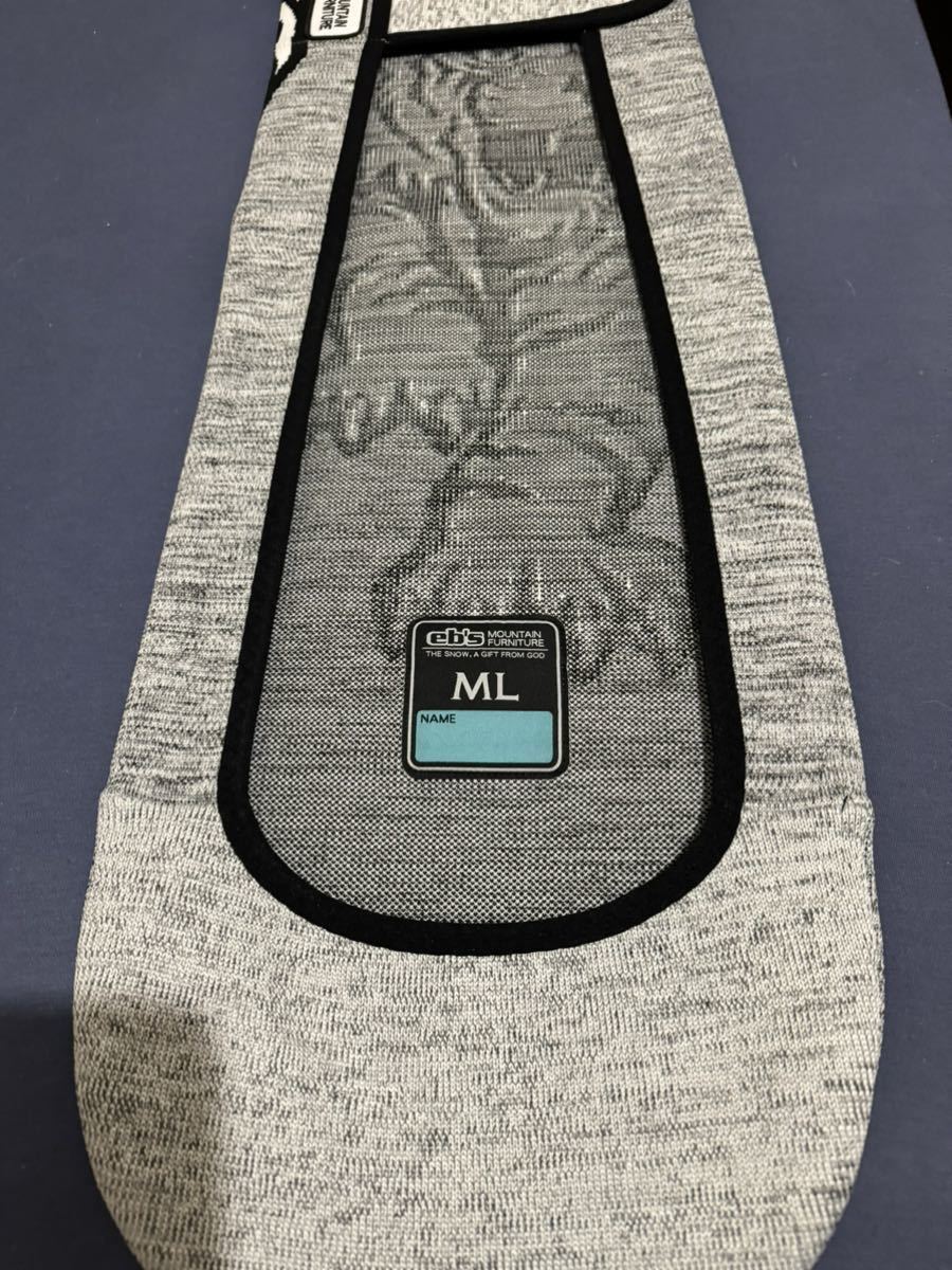 eb's(エビス）KNIT COVER TIGER -ML-GREY ニットカバー スノーボードケース ソールカバー ソールガード エッジガード フリースタイル _画像6