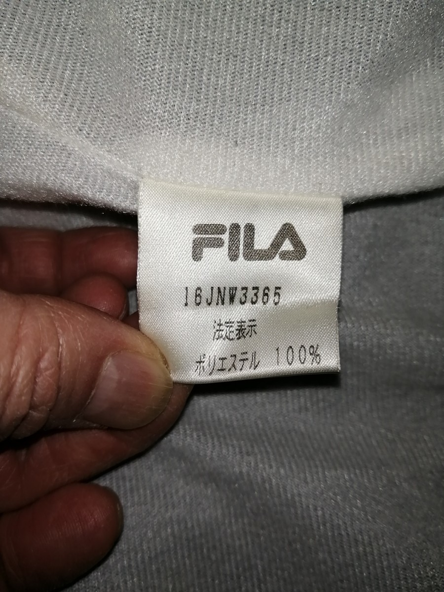 FILA ウィンドブレーカーMサイズ ジャケット フィラ ナイロン ロゴ ブラック＆オレンジ テニスウエア_画像10