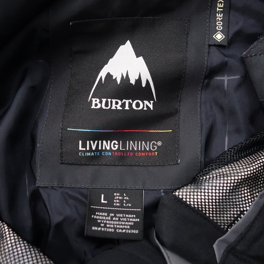 中古 20/21 BURTON M GORE-TEX RESERVE BIB PANT 20554 メンズUS Lサイズ スノーボードパンツウェア バートン ゴアテックス_画像2