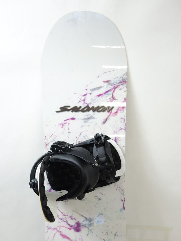 中古 18/19 SALOMON MERCURY HYBRID レディース143cm RHYTHM ビンディング付き スノーボード サロモン リズム_画像2