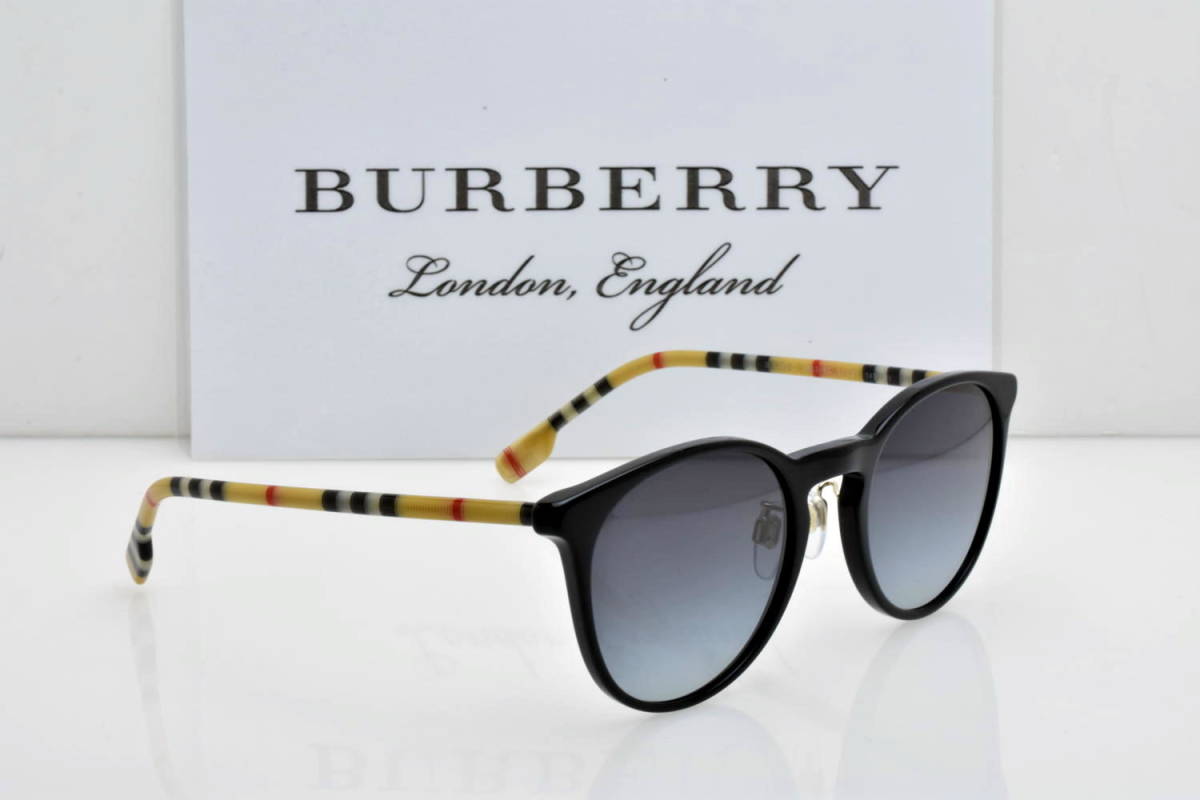 ★新品・正規輸入品！BURBERRY バーバリー BE4380D 38538G ブラック・バーバリー柄 グレイグラディエント イタリア製★_画像3