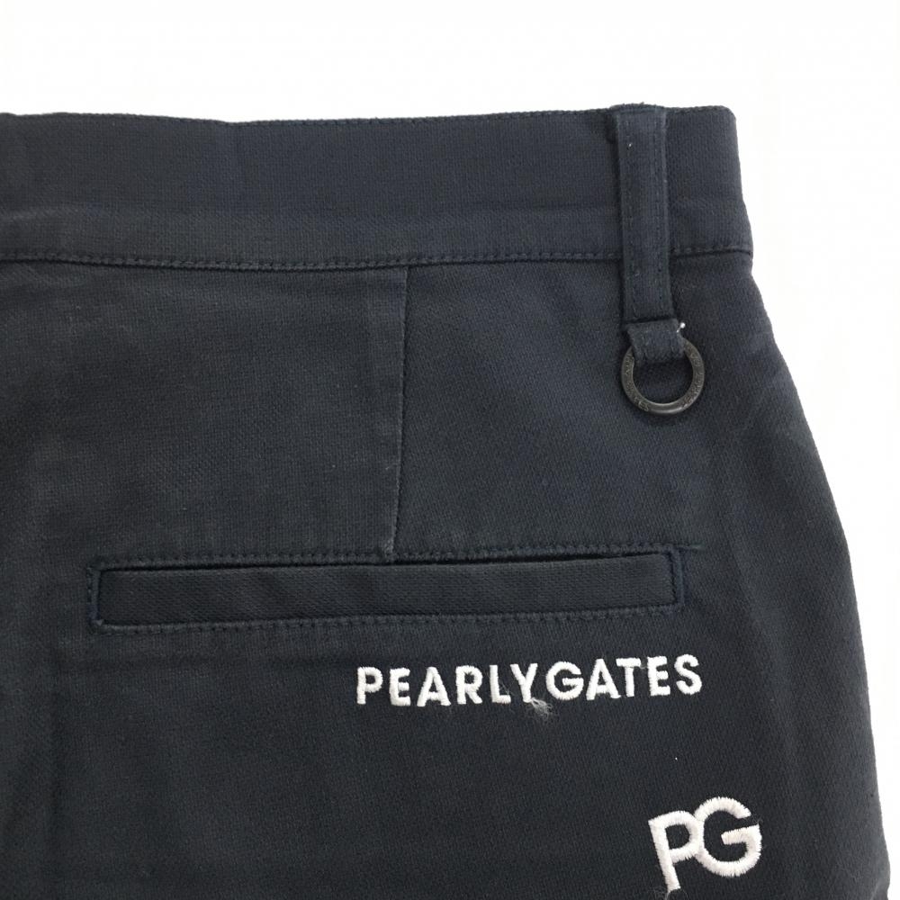 パーリーゲイツ ハーフパンツ ネイビー×白 30周年ニコちゃん 刺しゅう総柄 メンズ 5(L) ゴルフウェア PEARLY GATES_画像3