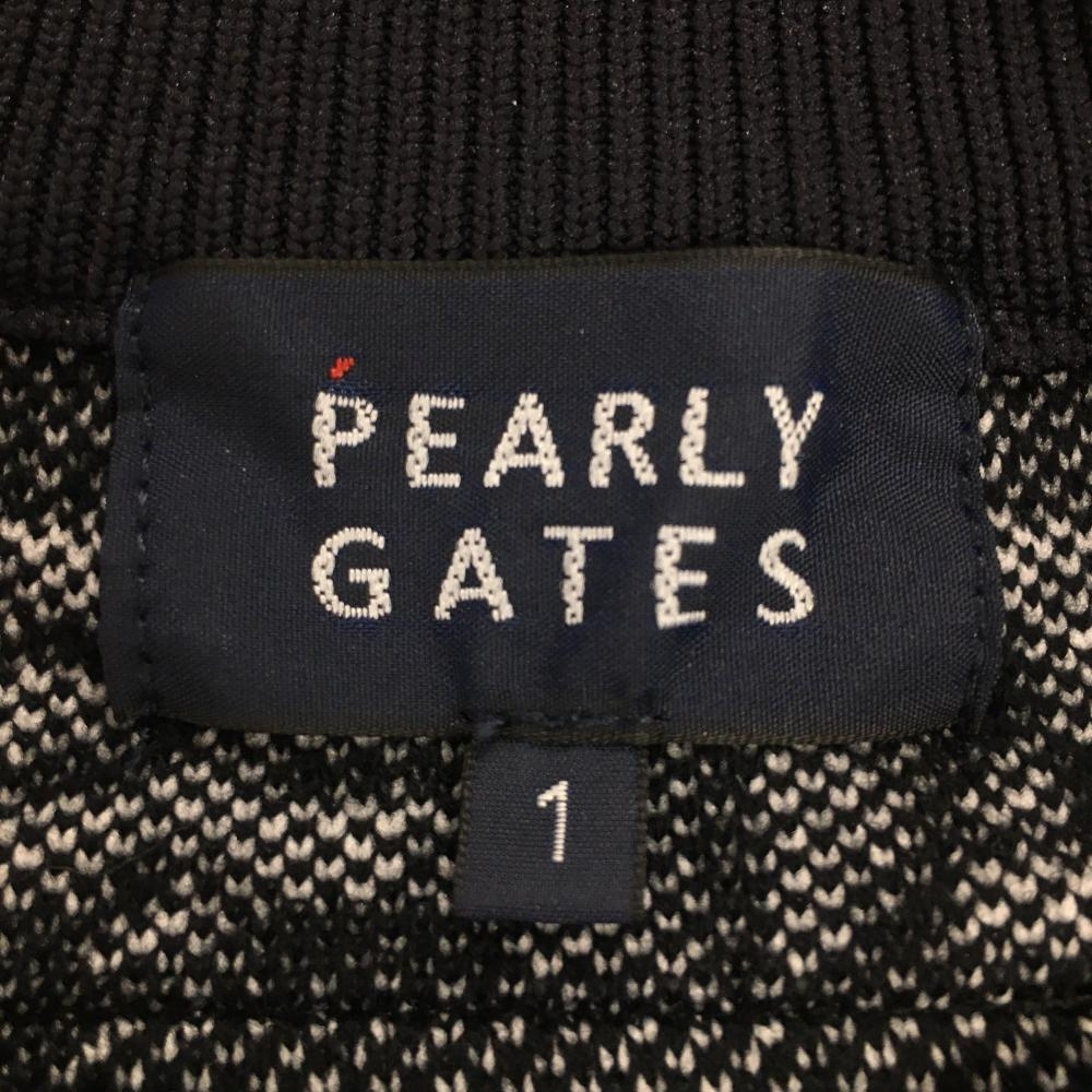 [ очень красивый товар ] Pearly Gates свитер чёрный × белый окантовка Logo рисунок женский 1(M) Golf одежда 2022 год модели PEARLY GATES