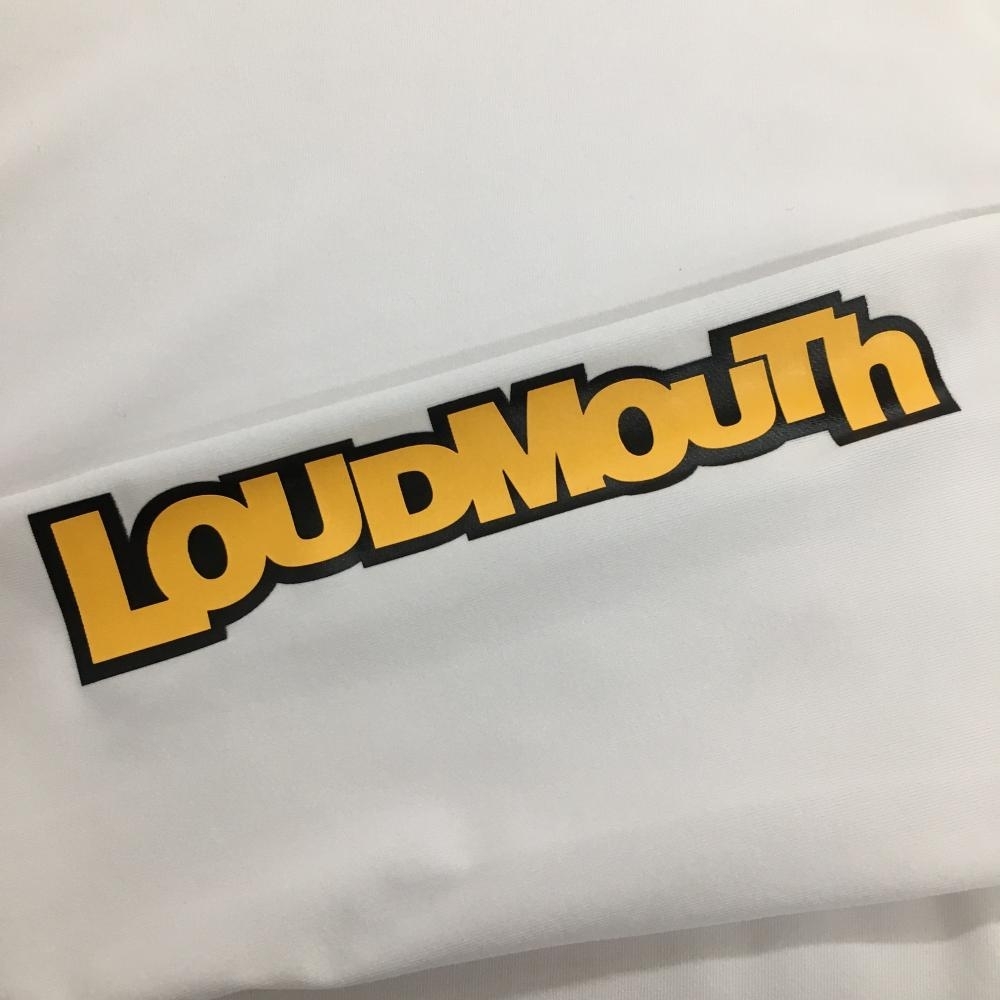 【超美品】ラウドマウス インナーシャツ 白 袖口ロゴ レディース L ゴルフウェア LOUDMOUTH_画像3