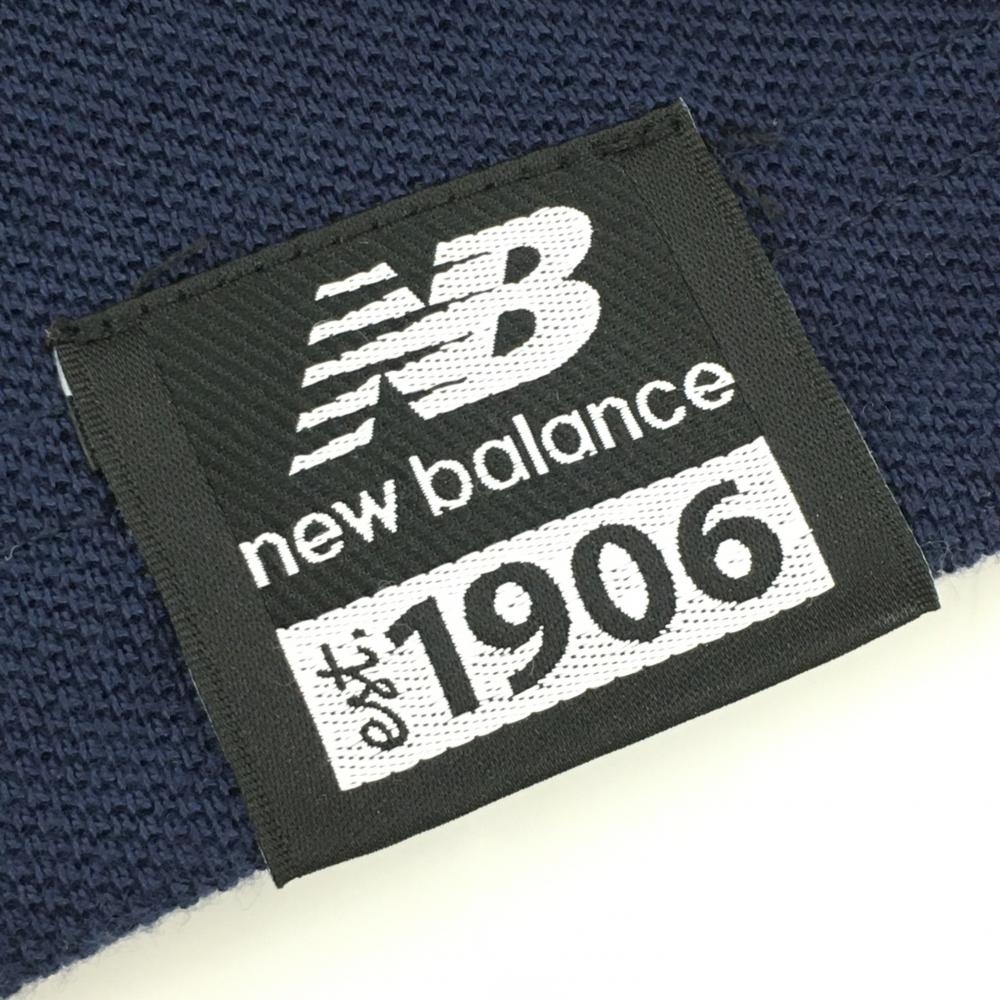 【超美品】ニューバランス 半袖スキッパーシャツ ネイビー×グリーン 一部ストライプ レディース 0(S) ゴルフウェア New Balance_画像4
