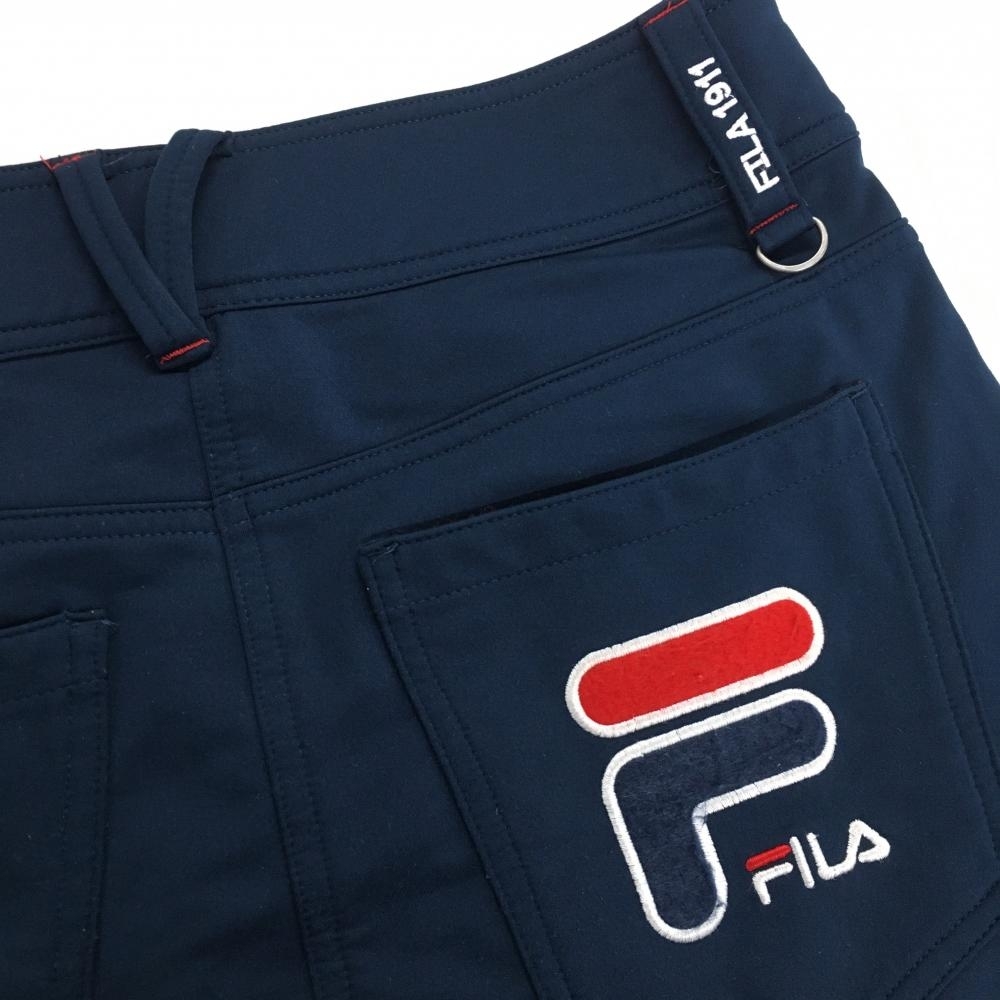 フィラゴルフ スカート ネイビー×レッド 裏起毛 レディース L ゴルフウェア FILA GOLF_画像4