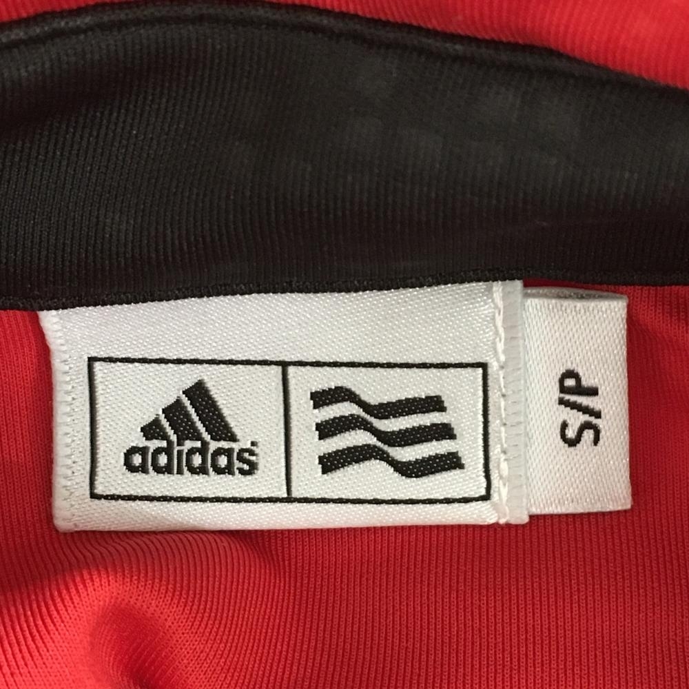 【超美品】アディダス 長袖ポロシャツ レッド 総柄 ハーフジップ レディース S/P ゴルフウェア adidas_画像4