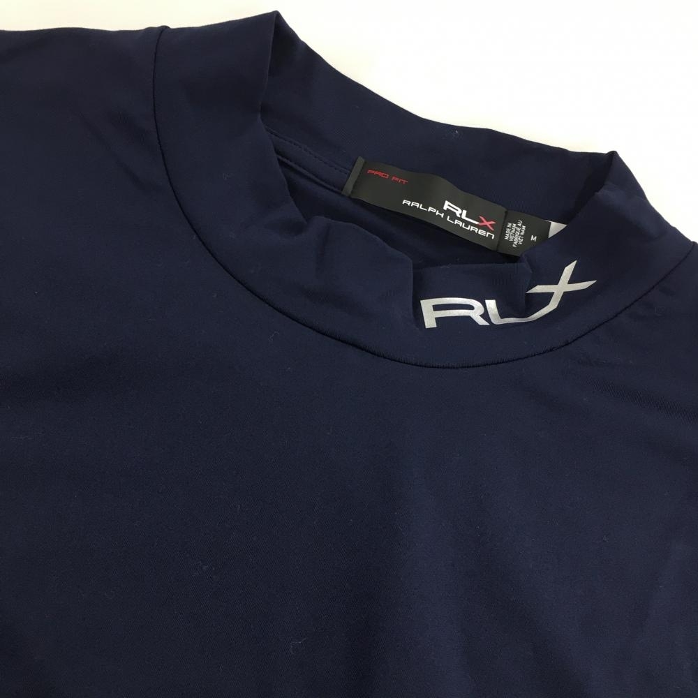 【超美品】RLX ラルフローレン ハイネックインナーシャツ ネイビー PRO FIT メンズ M ゴルフウェア Ralph Lauren_画像3