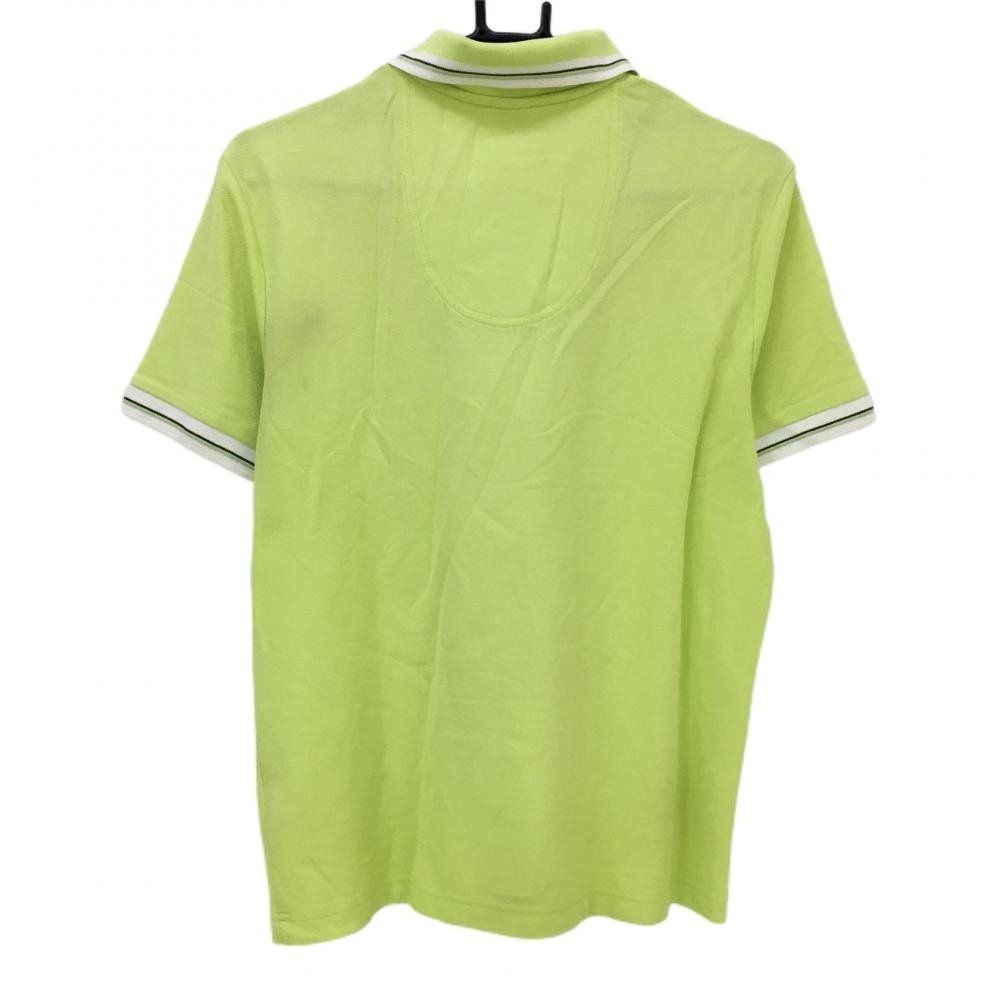 ヒューゴボス 半袖ポロシャツ ライトグリーン×白 メンズ S ゴルフウェア HUGO BOSS_画像2