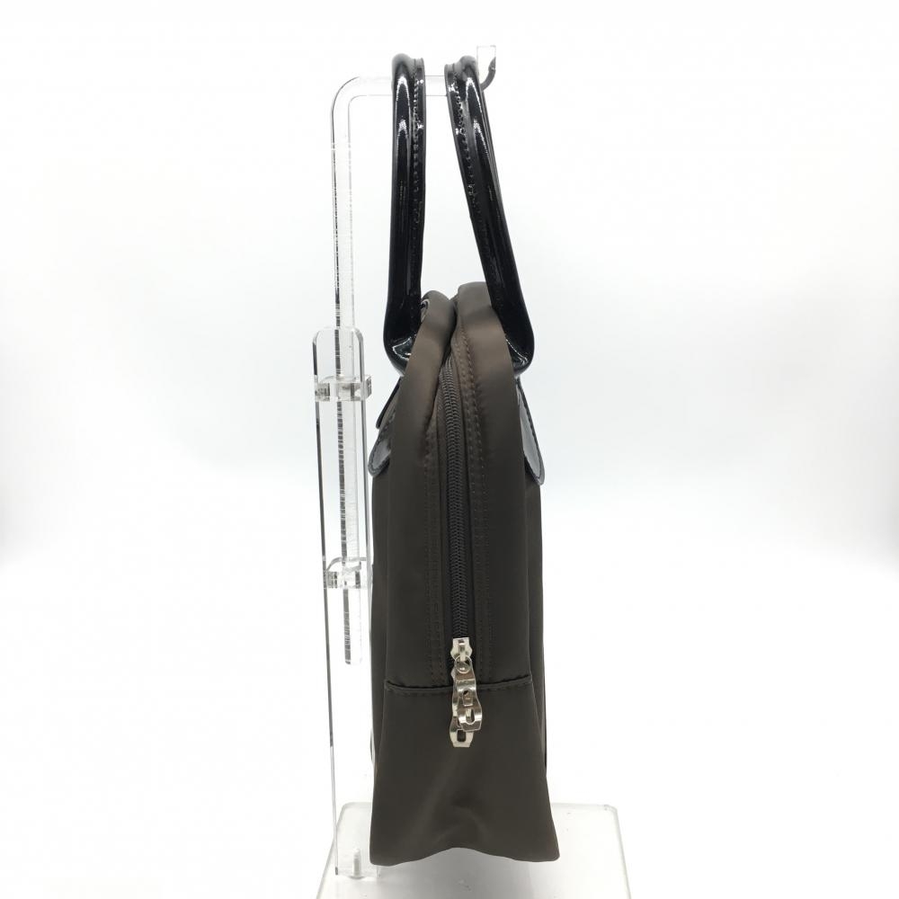 [ прекрасный товар ] Munsingwear одежда сумка для обуви Brown × белый часть проверка внутри карман есть часть эмаль Golf Munsingwear