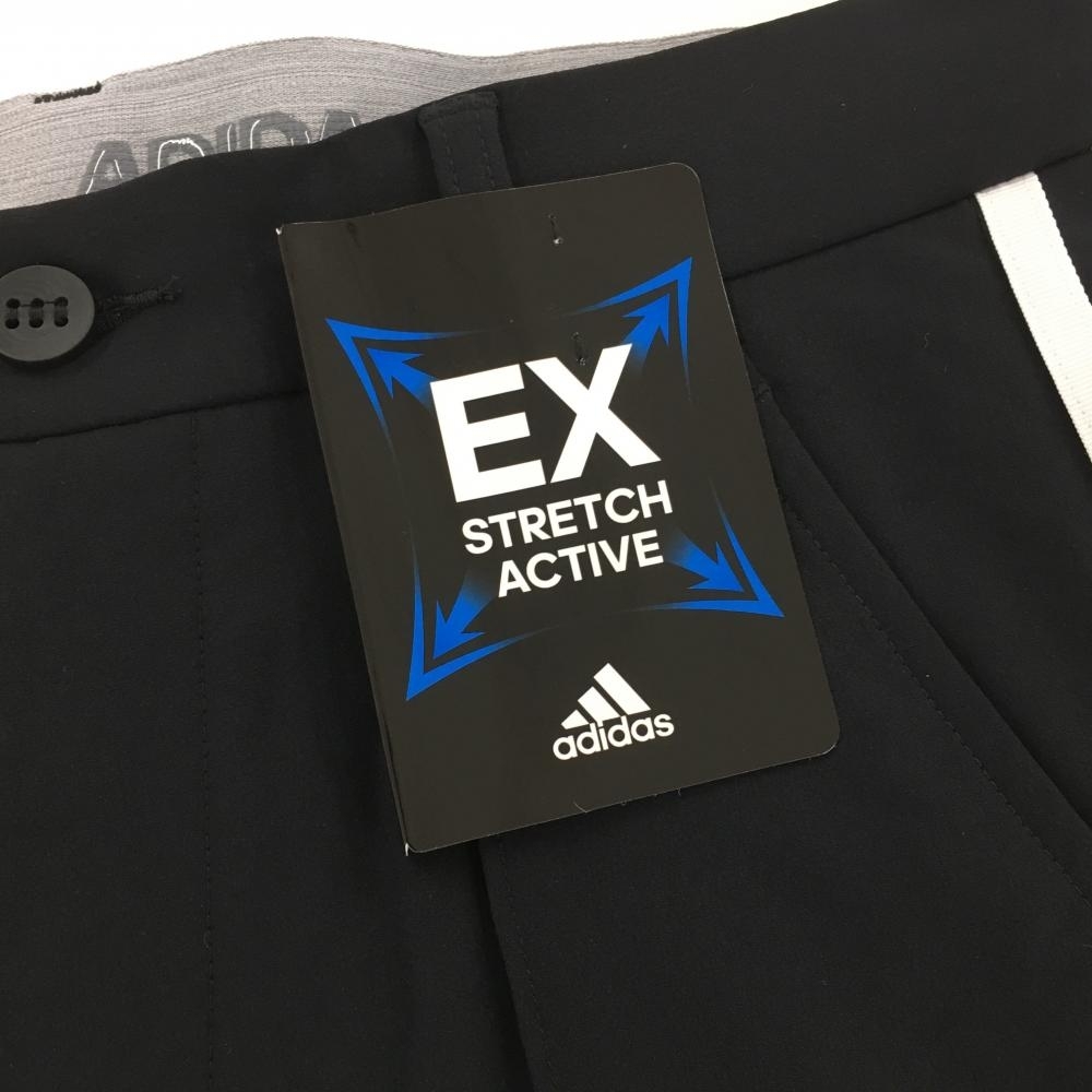 【新品】アディダス パンツ 黒×白 アンクル丈 EXストレッチ サイドライン メンズ 76 ゴルフウェア 2022年モデル adidas_画像4