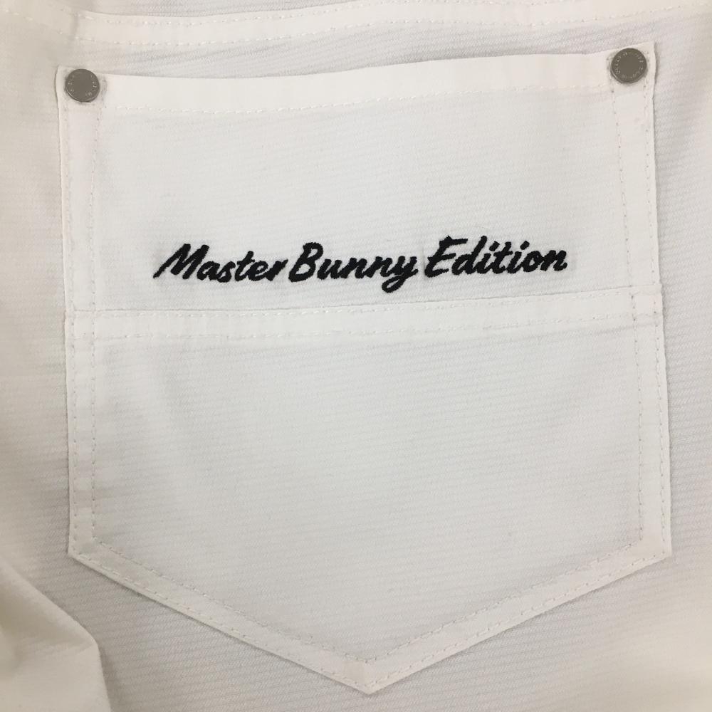 【超美品】マスターバニー パンツ 白 織生地 ポケット口異素材 メンズ 5(L) ゴルフウェア MASTER BUNNY EDITION_画像3
