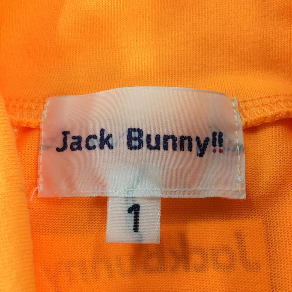 【超美品】ジャックバニー 半袖ハイネックワンピース 蛍光オレンジ 肩ボタン レディース 1(M) ゴルフウェア Jack Bunny_画像5