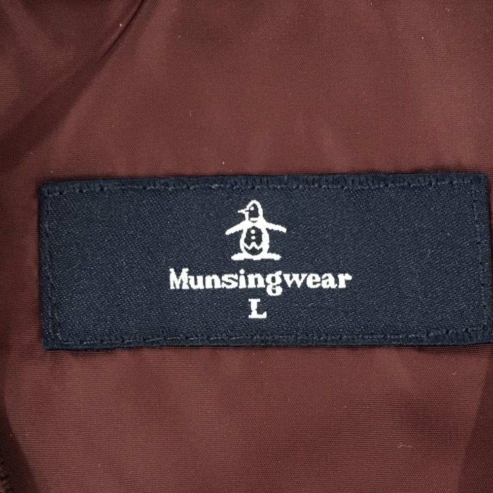 [ beautiful goods ] Munsingwear wear down jacket bordeaux × black light weight men's L Golf wear 2023 year of model Munsingwear