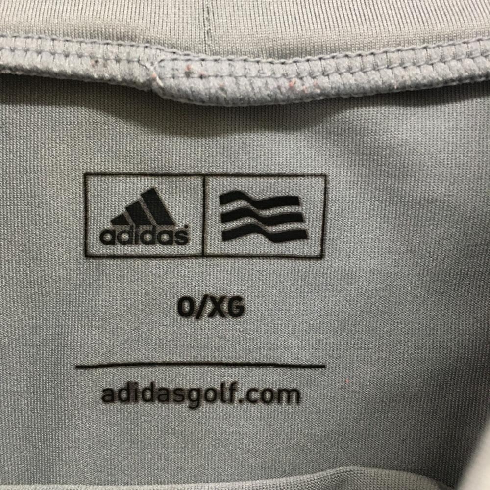 【美品】アディダス インナーシャツ ライトグレー ネックロゴ メンズ O/XG ゴルフウェア adidas_画像4
