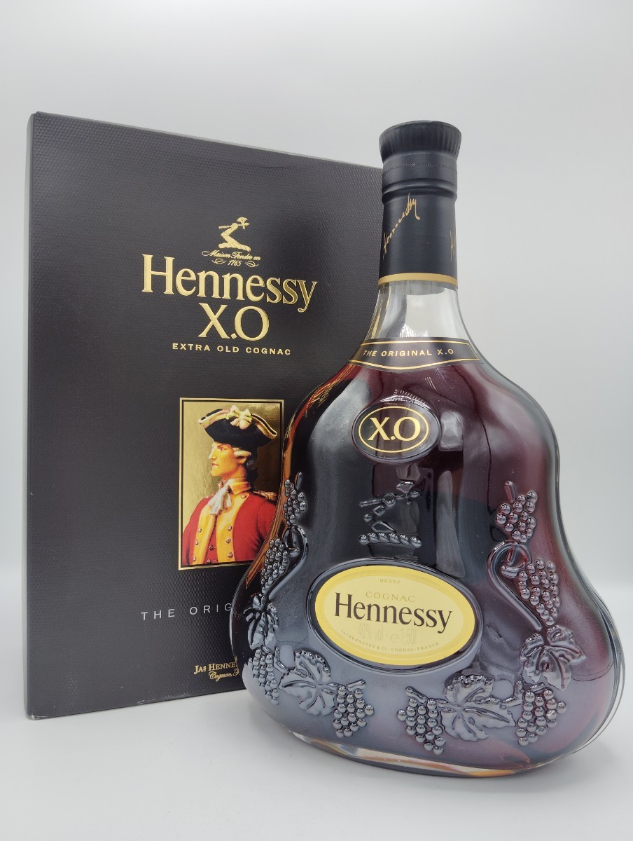 【未開栓】 ヘネシー XO エクストラオールド 1500ml 40％ コニャック 箱付き Hennessy EXTRA OLD COGNAC フランス ●252_画像1
